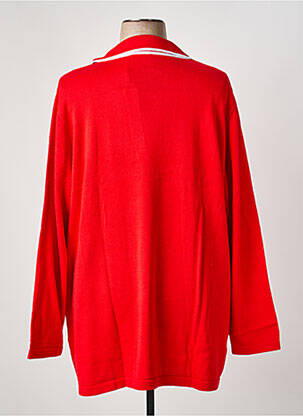 Pull coupe droite manches longues rouge SHEEGO femme