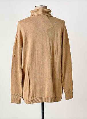 Pull col roulé coupe cintrée manches longues beige SHEEGO femme