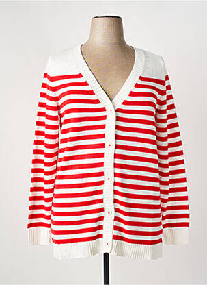 Gilet manches longues fermeture boutonnée sur le devant blanc SHEEGO femme