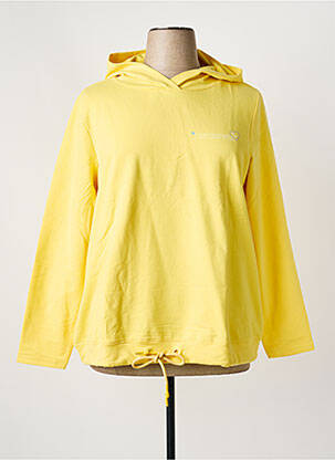 Sweat-shirt à capuche sérigraphie floquée manches longues jaune SHEEGO femme