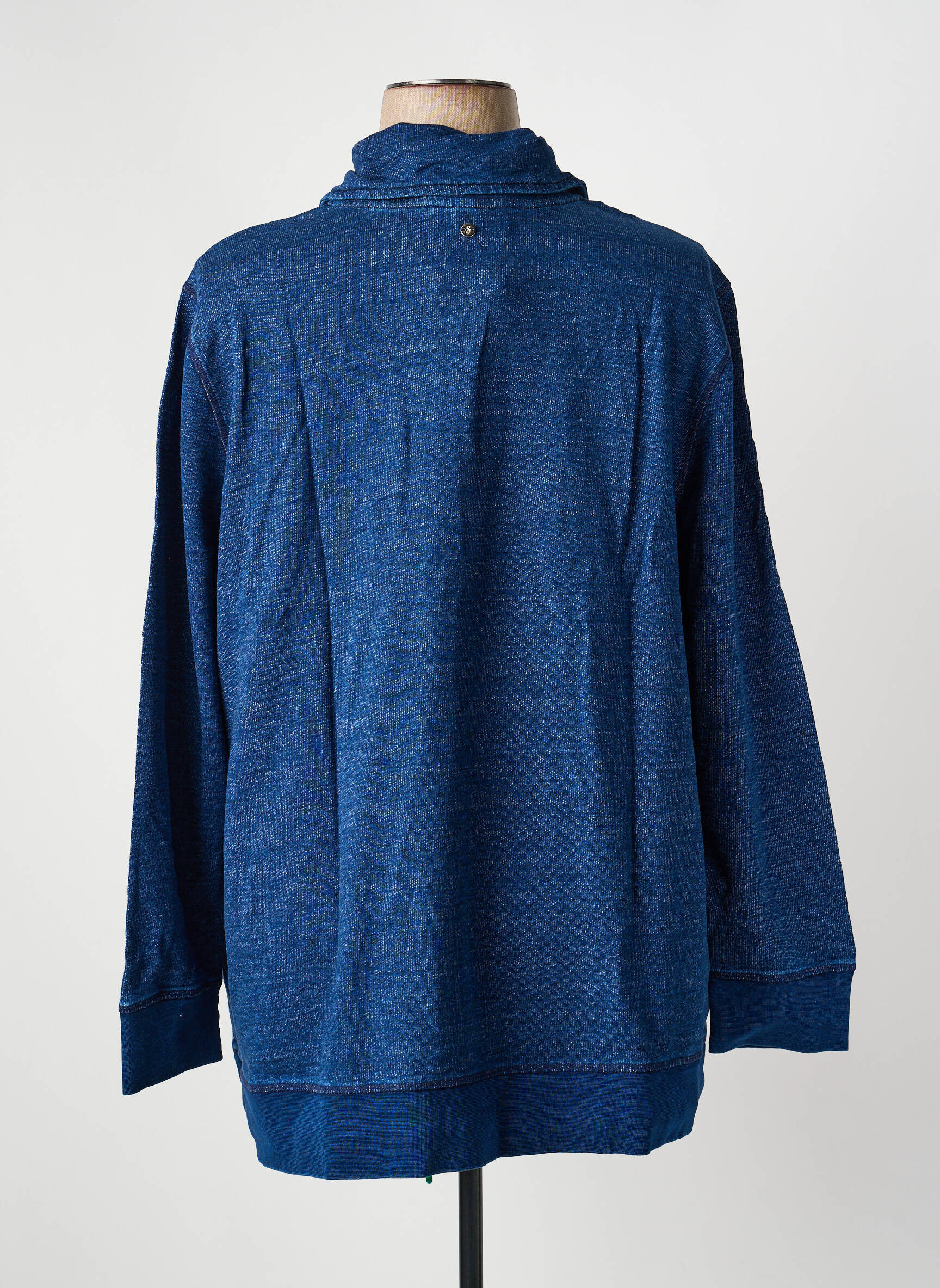 Sweat-shirt manches longues manches longues bleu SHEEGO femme