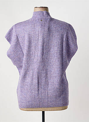 Pull coupe cintrée manches courtes violet SHEEGO femme