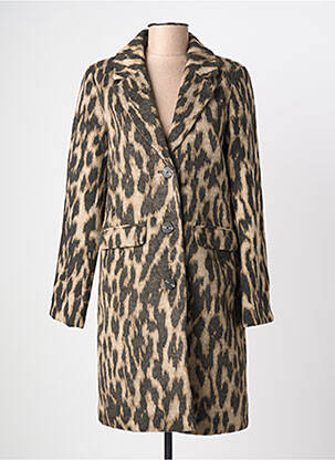 Manteau long coupe droite sans capuche beige ONLY femme