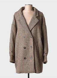 Manteau long coupe droite sans capuche beige LA PETITE ETOILE femme
