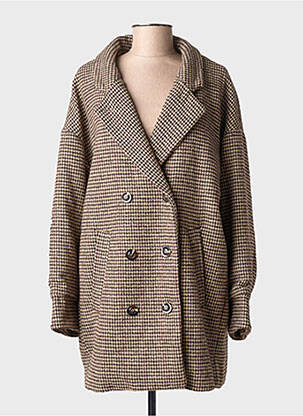 Manteau long coupe droite sans capuche beige LA PETITE ETOILE femme