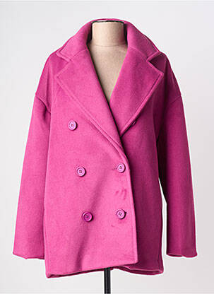 Manteau court coupe droite sans capuche violet MOLLY BRACKEN femme