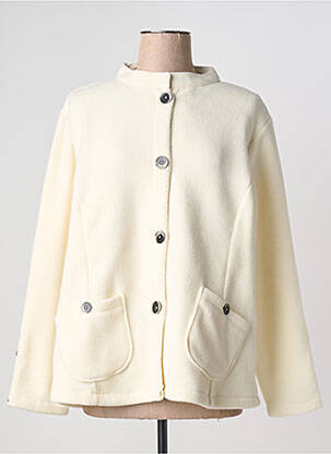 Veste casual col rond beige AGATHE & LOUISE femme