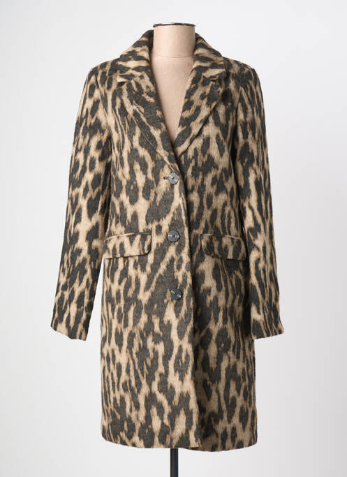 Manteau long coupe droite sans capuche beige ONLY femme