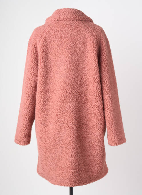 Manteau long coupe cintrée sans capuche rose ONLY femme