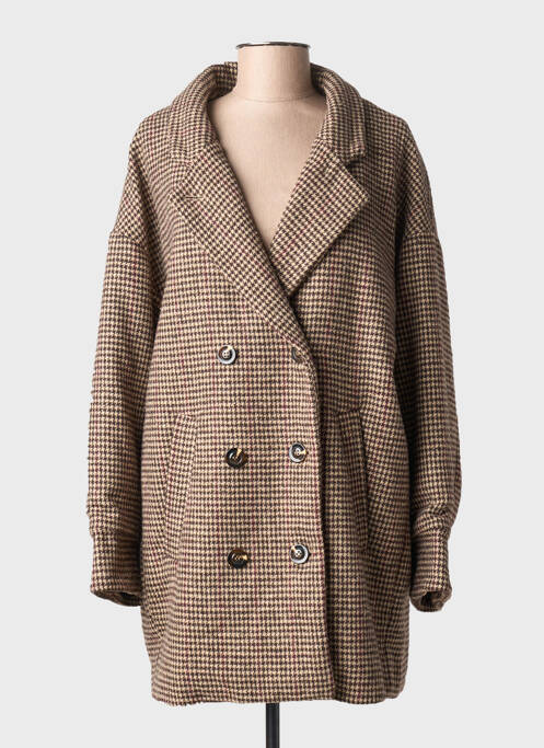 Manteau long coupe droite sans capuche beige LA PETITE ETOILE femme