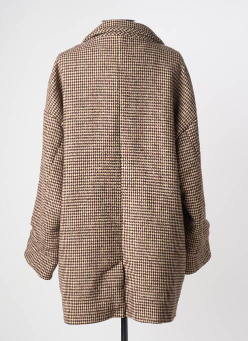 Manteau long coupe droite sans capuche beige LA PETITE ETOILE femme