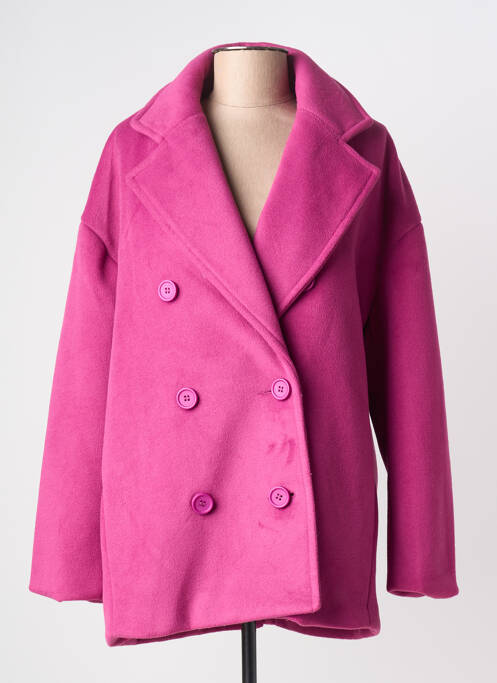 Manteau court coupe droite sans capuche violet MOLLY BRACKEN femme