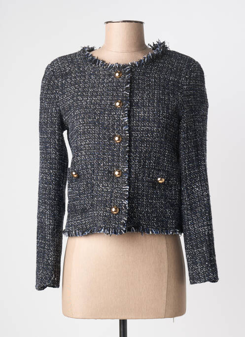 Veste casual col rond noir LA PETITE ETOILE femme