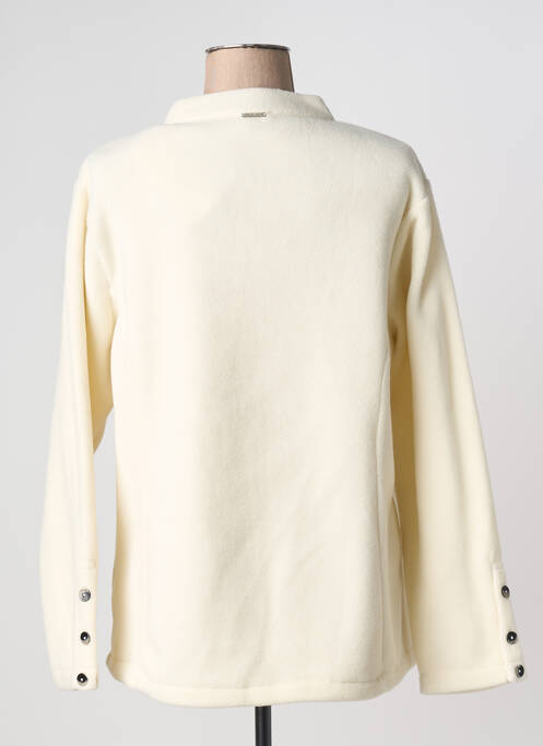 Veste casual col rond beige AGATHE & LOUISE femme