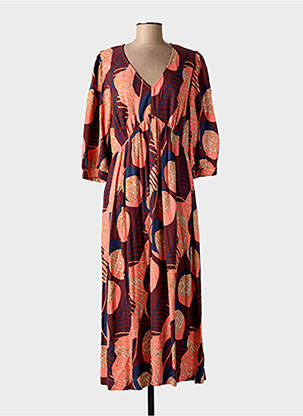 Robe longue manches longues manches longues rose WHITE STUFF femme