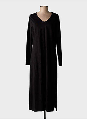 Robe longue manches longues manches longues noir AGATHE & LOUISE femme