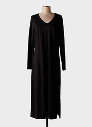Robe longue manches longues manches longues noir AGATHE & LOUISE femme
