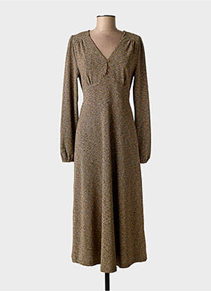 Robe longue manches longues manches longues jaune KING LOUIE femme