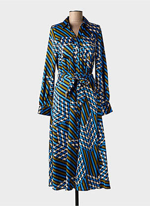 Robe longue manches longues manches longues bleu LA PETITE ETOILE femme