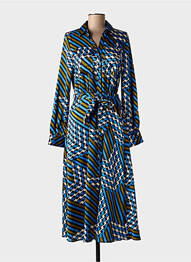 Robe longue manches longues manches longues bleu LA PETITE ETOILE femme