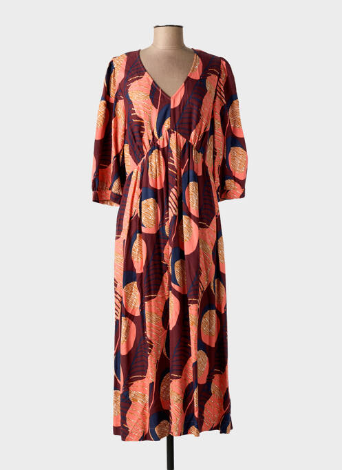 Robe longue manches longues manches longues rose WHITE STUFF femme