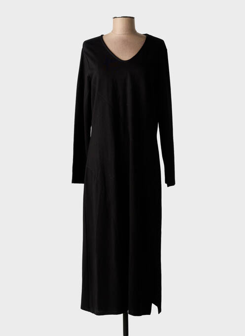 Robe longue coupe cintrée manches longues noir AGATHE & LOUISE femme