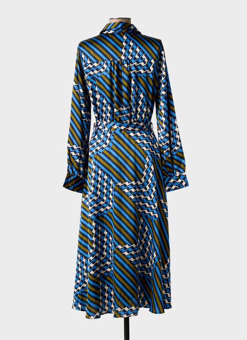 Robe longue manches longues manches longues bleu LA PETITE ETOILE femme