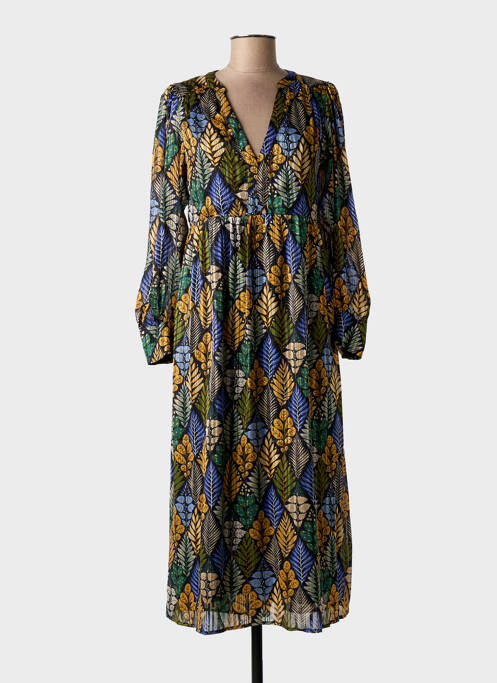 Robe longue manches longues manches longues noir MOLLY BRACKEN femme