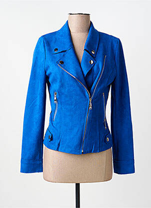 Veste casual col tailleur bleu H F WOMAN COLLECTION femme