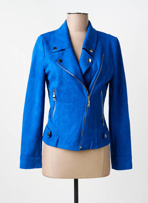 Veste casual col tailleur bleu H F WOMAN COLLECTION femme