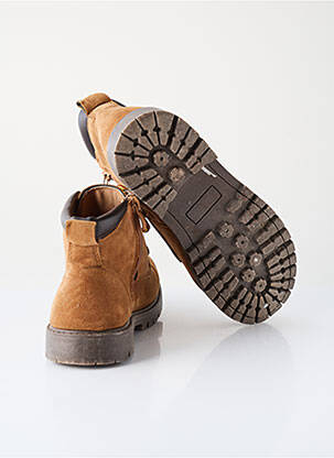 Bottines/boots matière lisse talon bas marron TRAPPEUR garçon