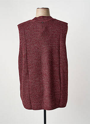 Pull tissage chiné sans manche violet SHEEGO femme