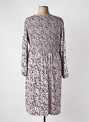 Robe mi-longue coupe fluide manches longues violet SHEEGO femme