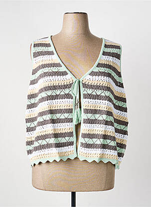 Gilet sans manche coupe droite vert SHEEGO femme