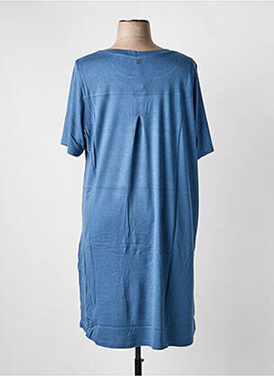 Robe mi-longue manches courtes manches courtes bleu SHEEGO femme
