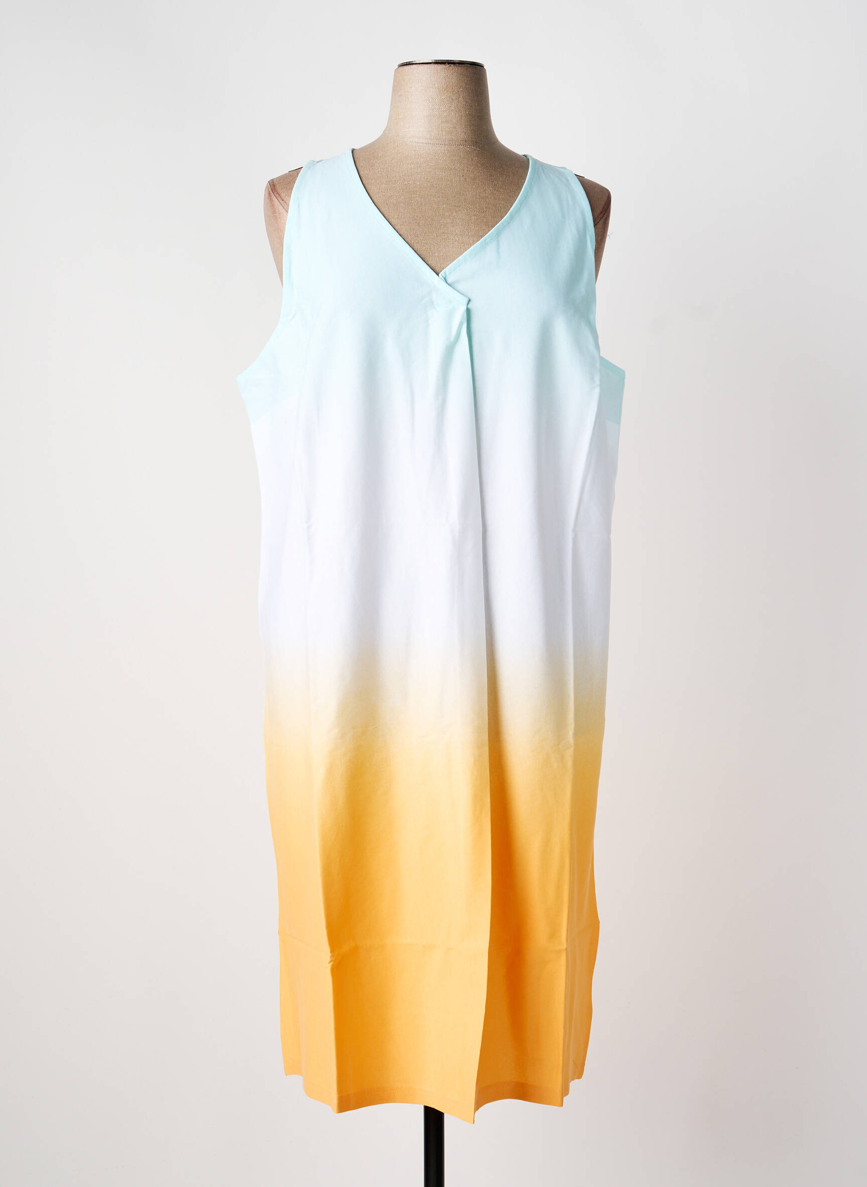 Robe longue sans manche sans manche orange SHEEGO femme