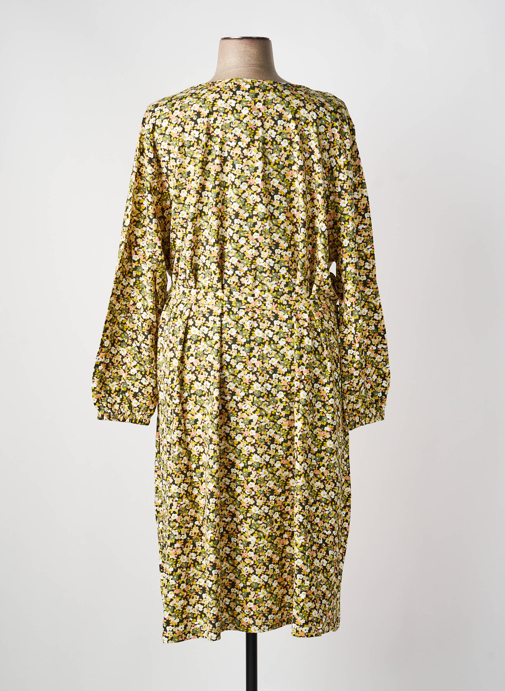 Robe longue manches longues manches longues vert SHEEGO femme