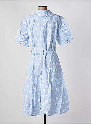 Robe longue manches courtes manches courtes bleu SHEEGO femme