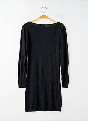 Robe pull stretch manches longues noir PAPILLONNE femme