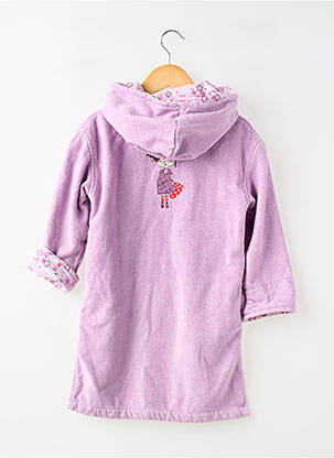 Peignoir violet CARRE BLANC fille