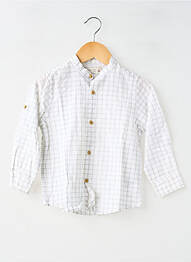 Chemise manches longues tissage popeline blanc ZARA garcon