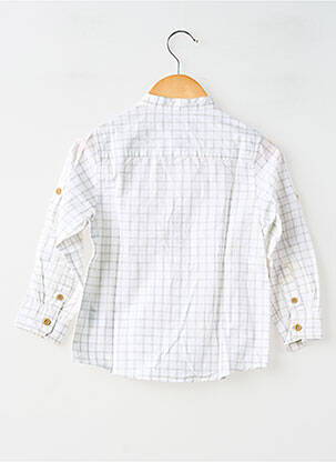 Chemise manches longues tissage popeline blanc ZARA garçon
