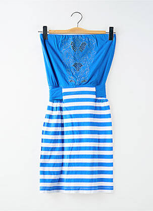 Robe courte sans manche sans manche bleu MANGO femme