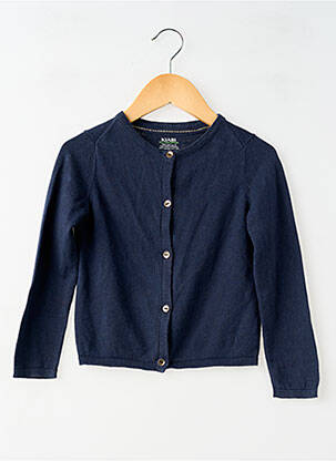 Gilet manches longues resserrée sur le bas bleu KIABI fille