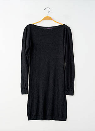 Robe pull stretch manches longues noir PAPILLONNE femme