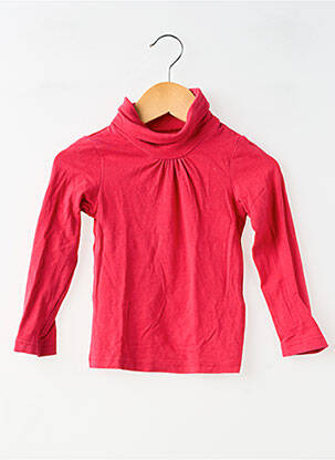 T-shirt coupe cintrée manches longues rouge VYNIL FRAISE fille