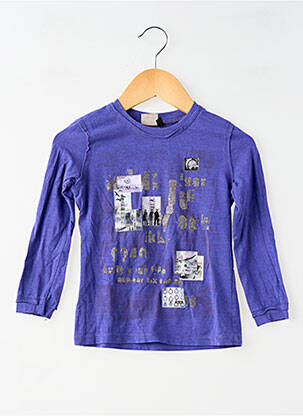 T-shirt coupe cintrée manches longues violet IKKS fille