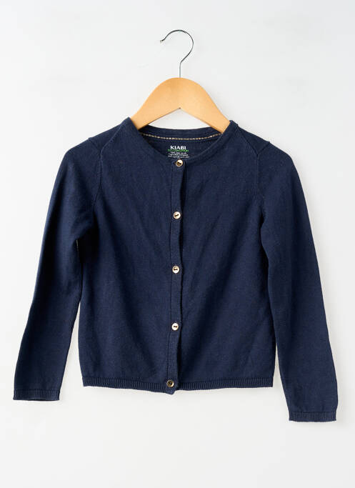 Gilet manches longues resserrée sur le bas bleu KIABI fille