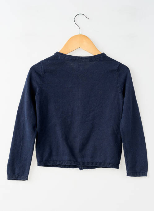 Gilet manches longues resserrée sur le bas bleu KIABI fille