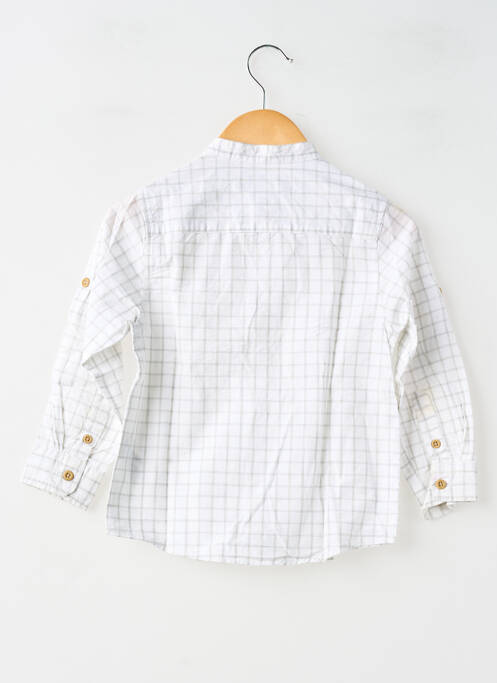 Chemise manches longues tissage popeline blanc ZARA garcon